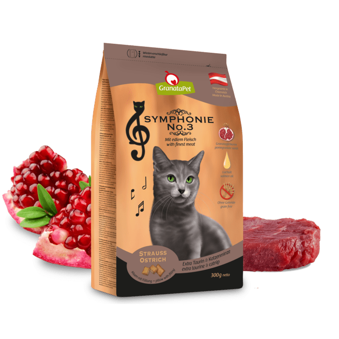 GranataPet Cat Dry Food Symphonie No.3 Ostrich petspacestores