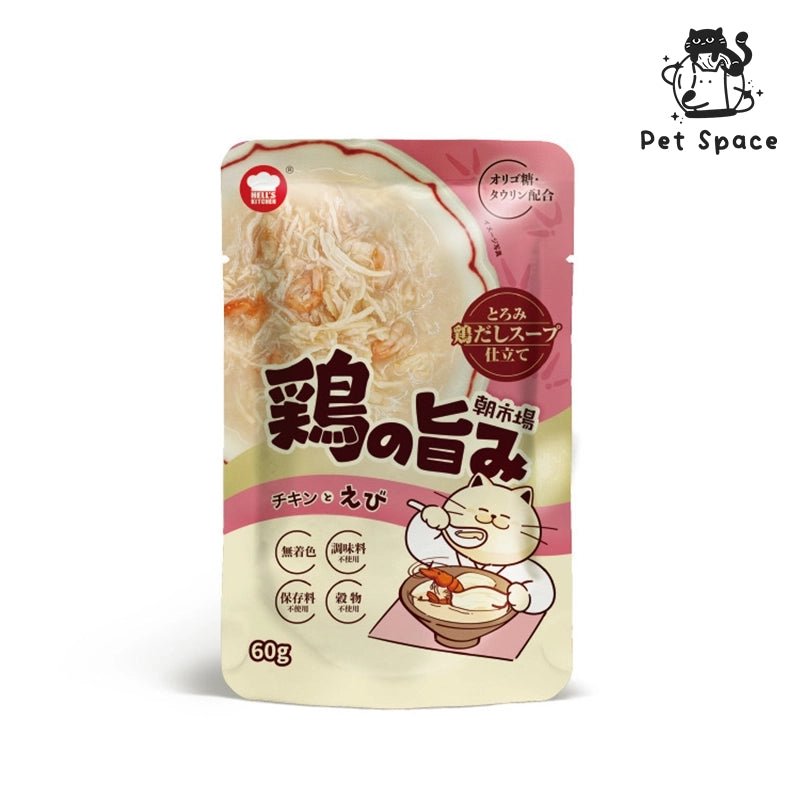 Hell's Kitchen Chicken & Shrimp 60g Pouch - petspacestores