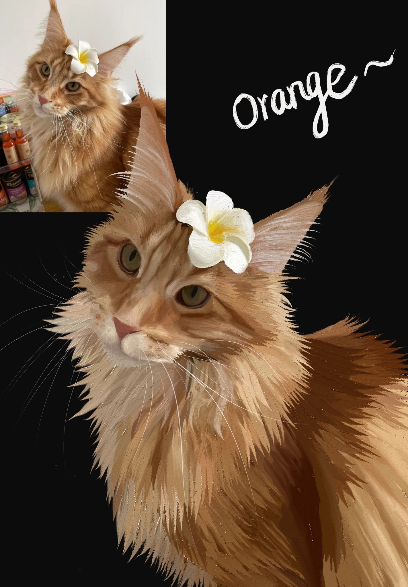 Personalized Custom Pet Digital Art Portrait - petspacestores