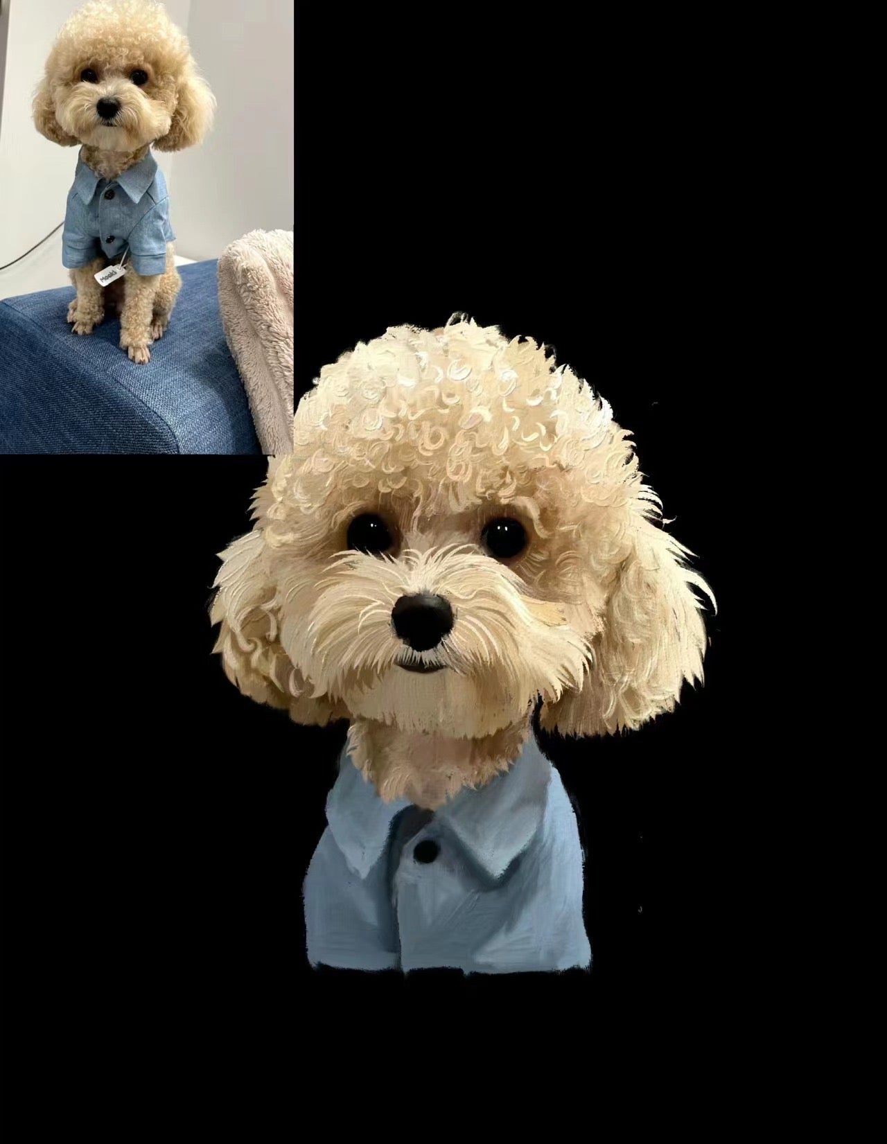 Personalized Custom Pet Digital Art Portrait - petspacestores