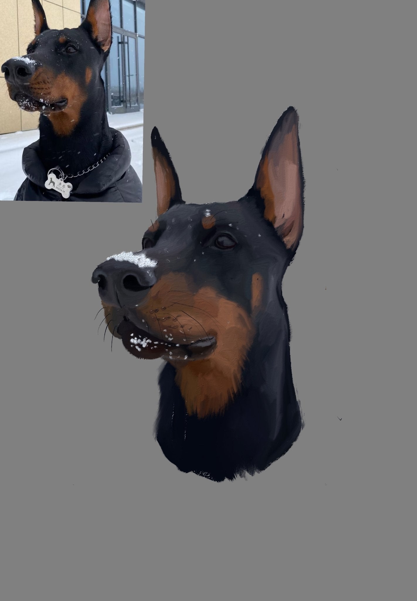 Personalized Custom Pet Digital Art Portrait - petspacestores