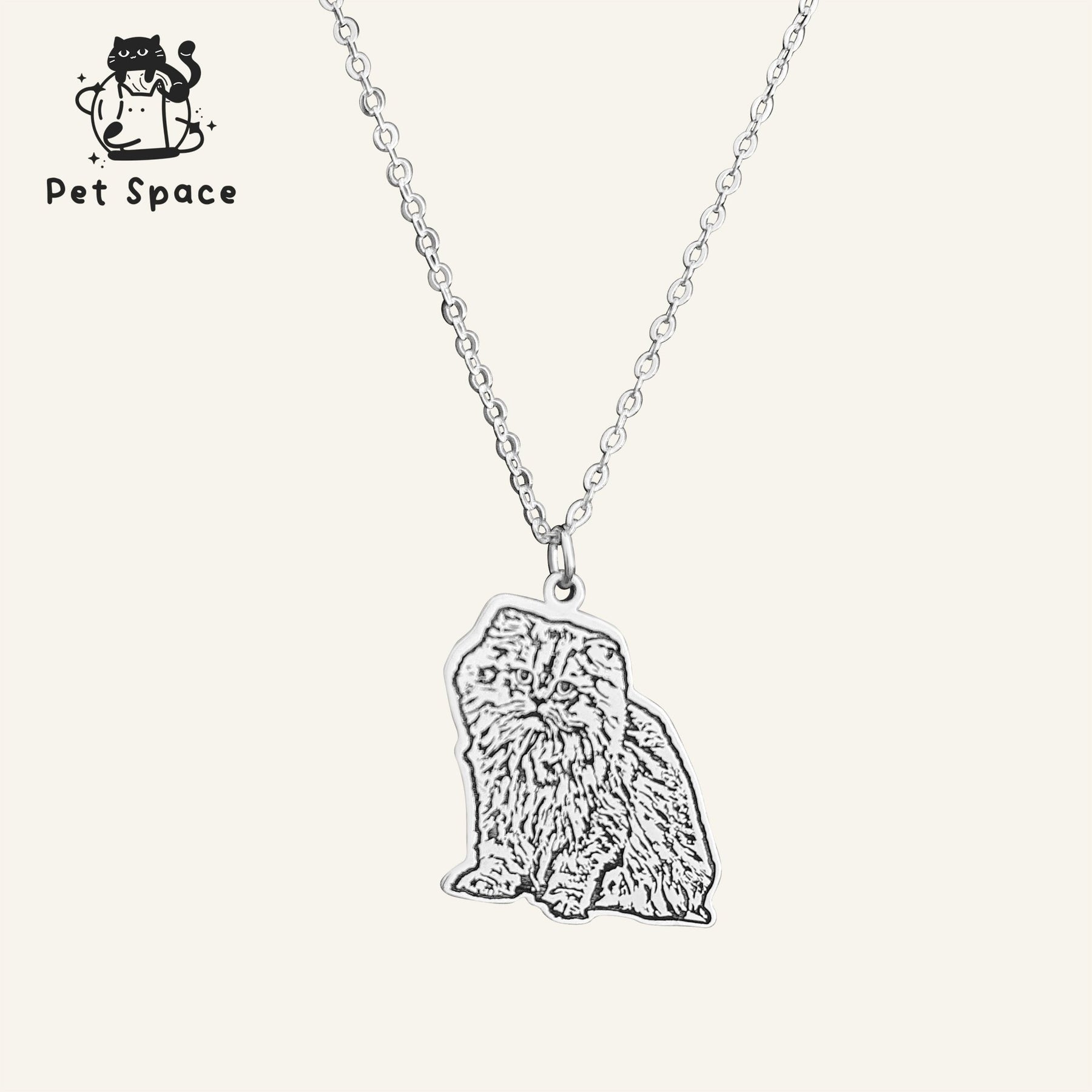 Personalized Custom Pet Portrait Pendant Necklace - petspacestores