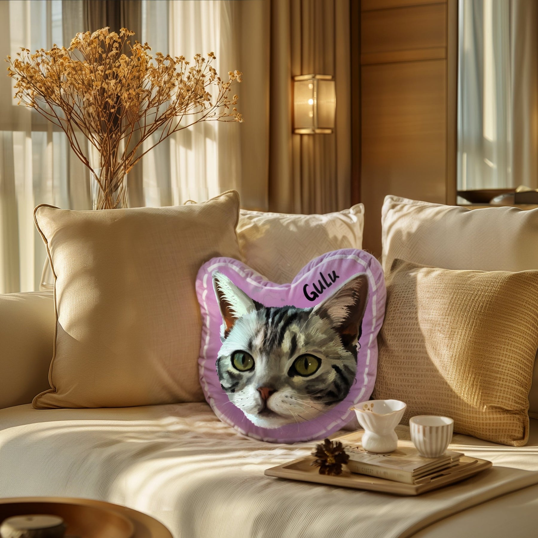 Personalized Customized Pet Portrait Cushion - petspacestores