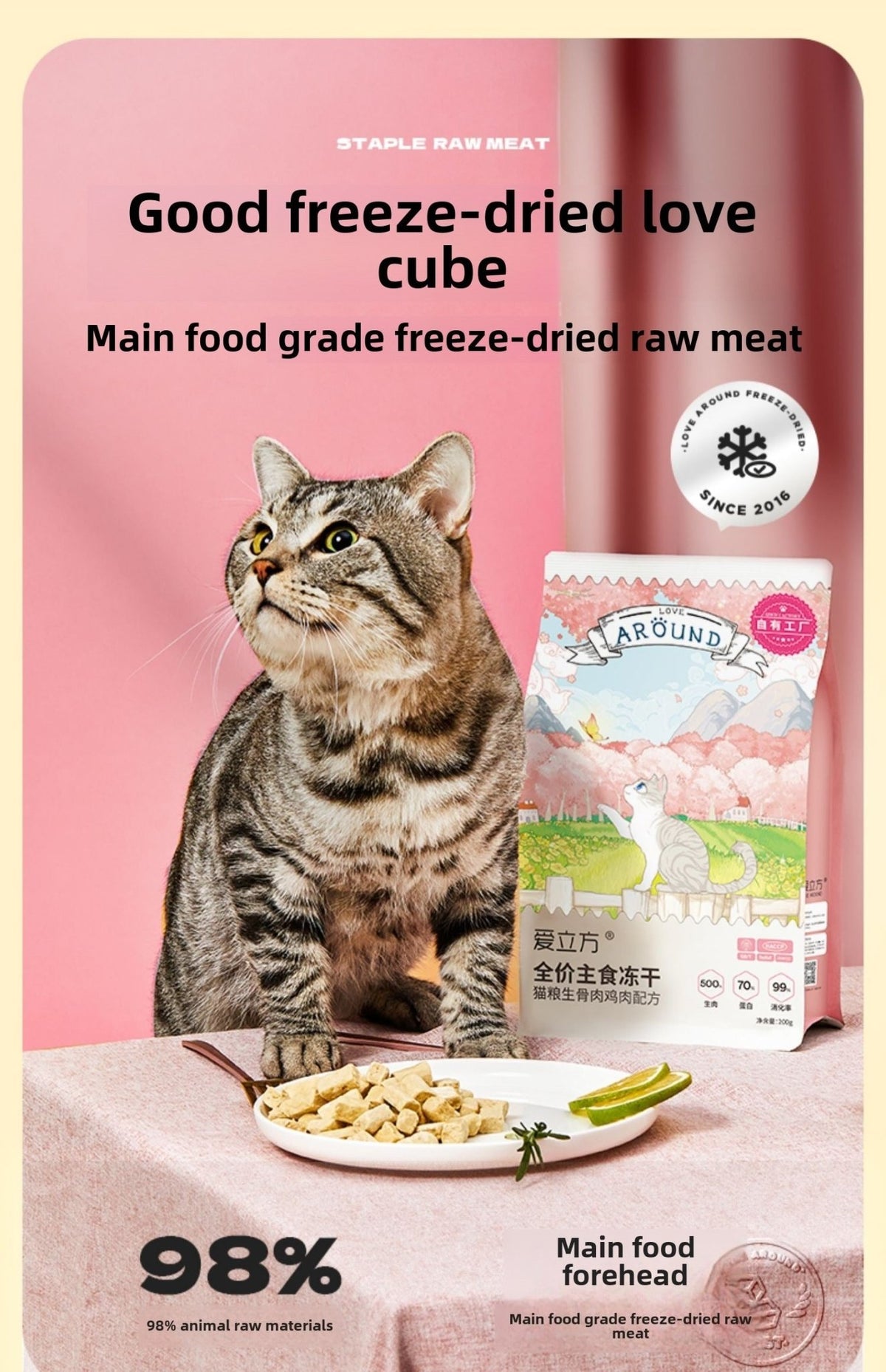 Love - Around Freeze - Dried Raw Chicken Necks (Cats & Dogs) - petspacestores