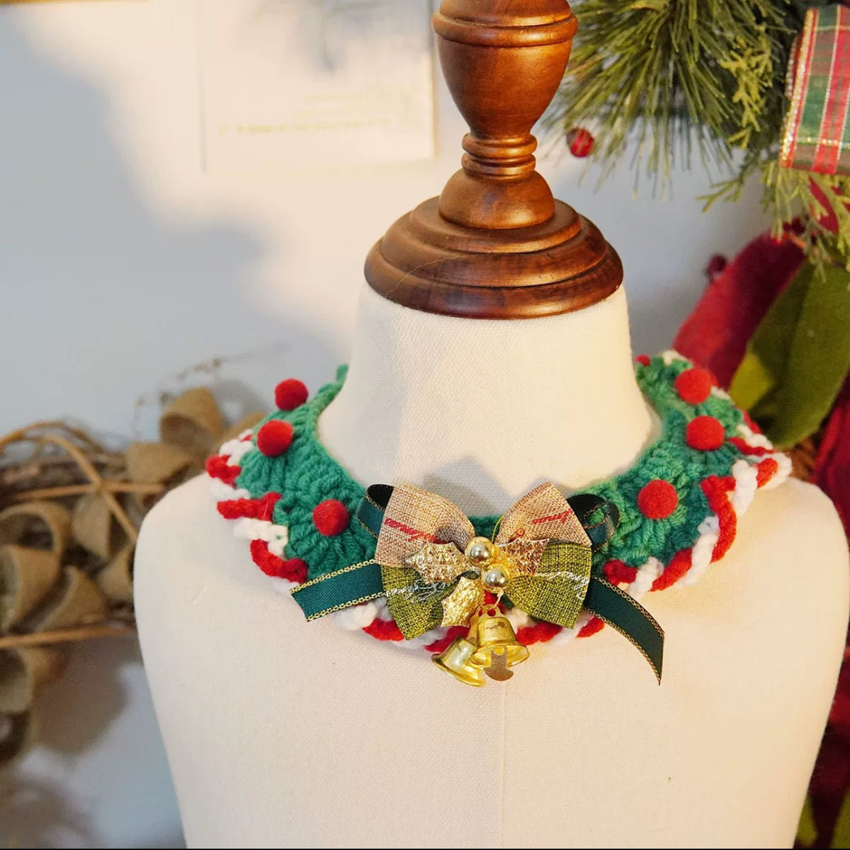 Christmas Red Bow Collar - petspacestores