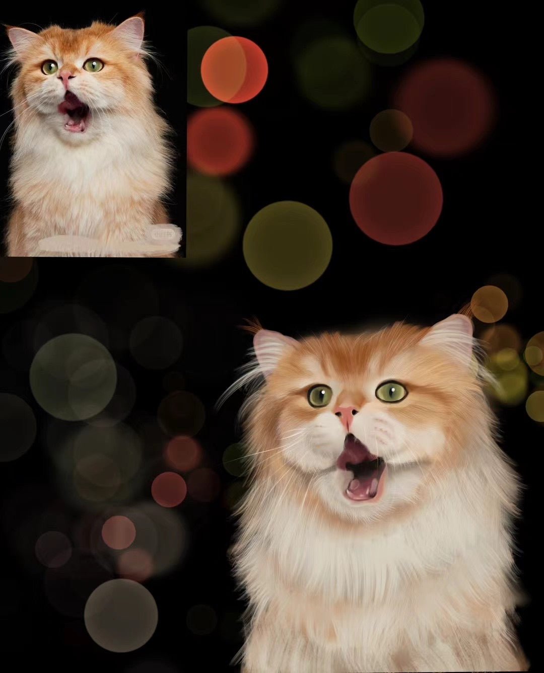 Personalized Custom Pet Digital Art Portrait - petspacestores