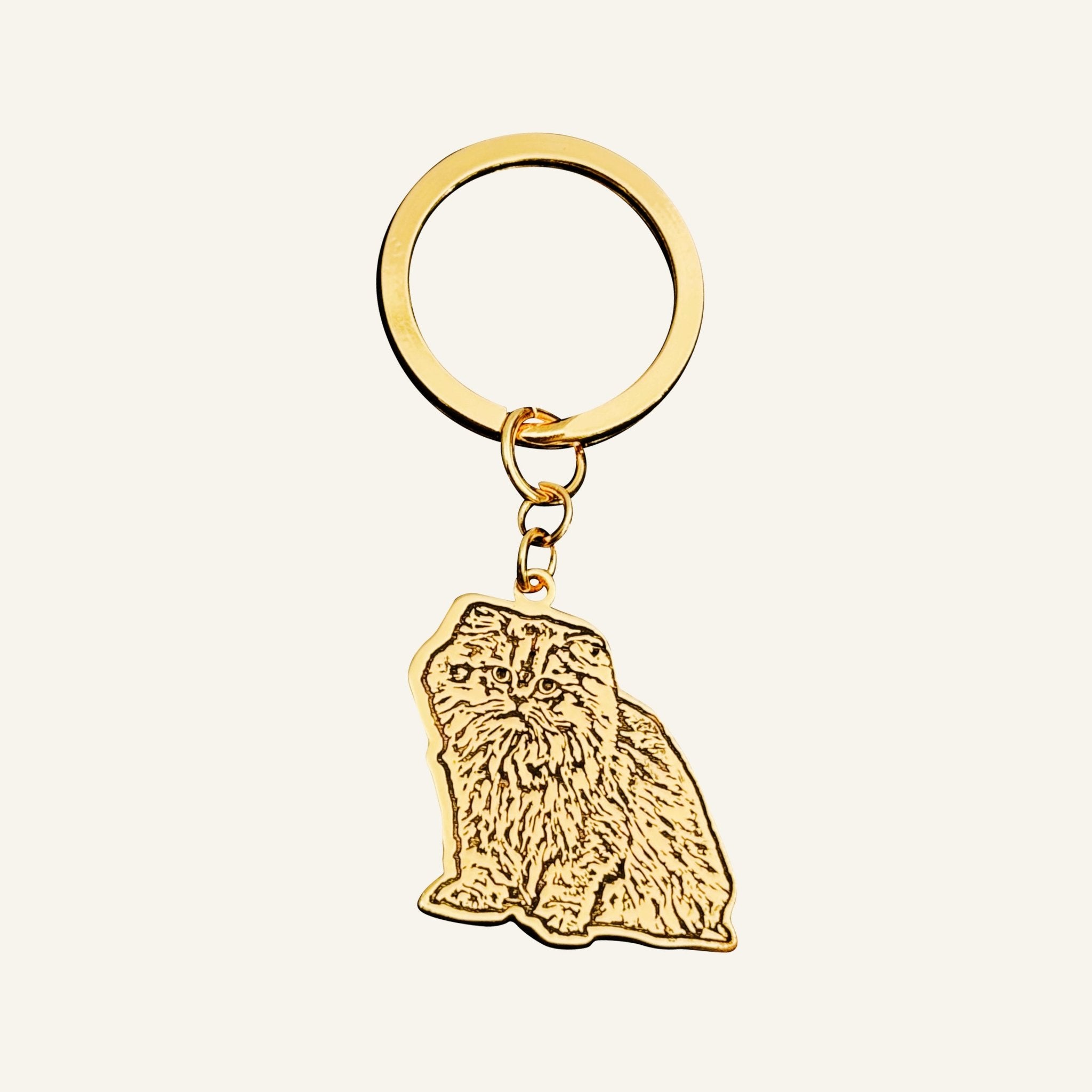 Papillon Keyring, Gold plated outlets keychain, Key ring with a dog, Solid key pendant, Gift Box available