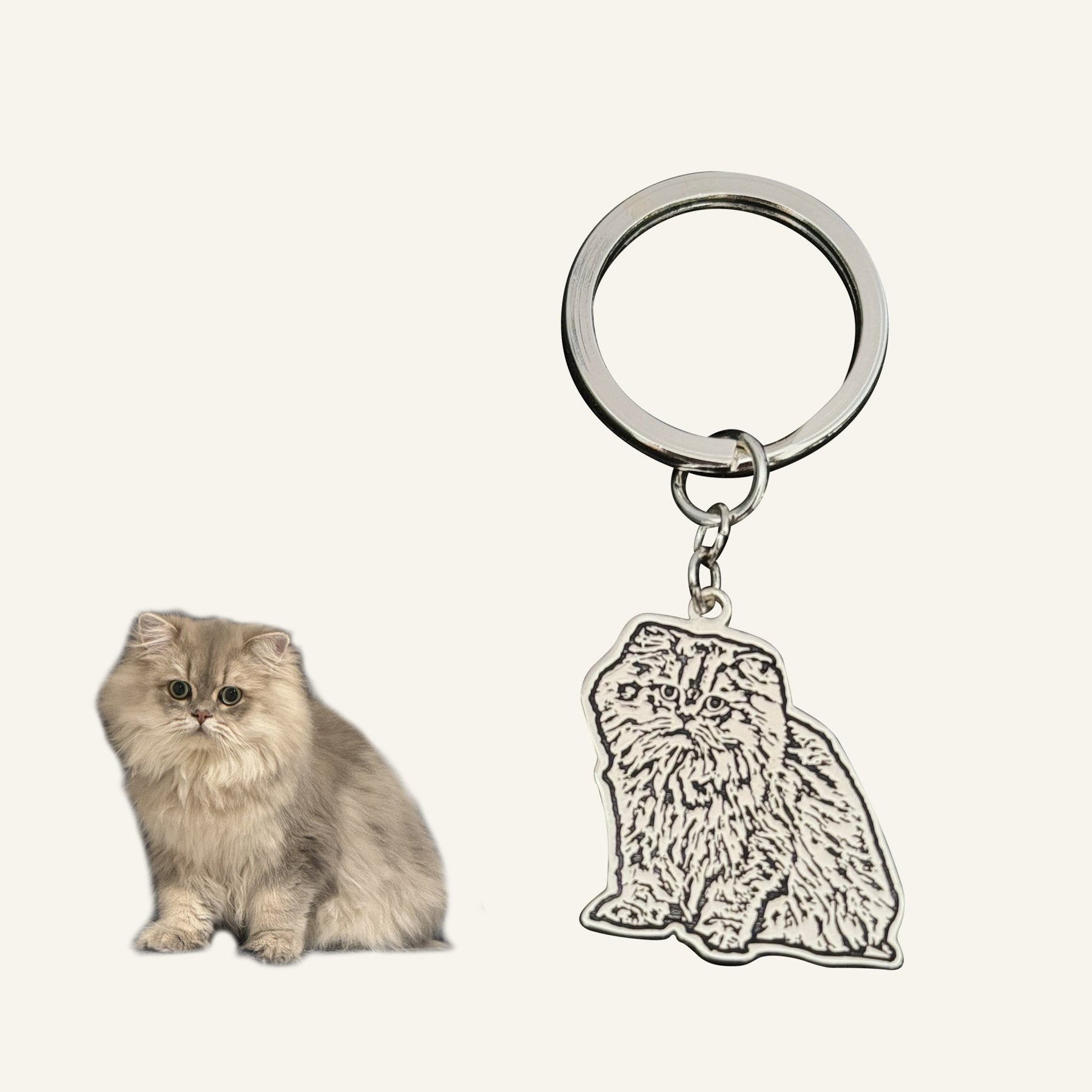 Personalized Custom Pet Portrait Pendant Keychain - petspacestores