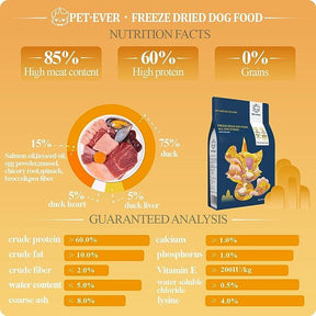 Pet-Ever FREEZE-DRIED RAW DUCK RECIPE FOR DOG - petspacestores