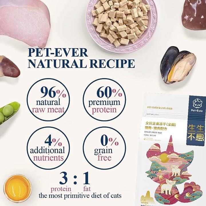 Pet-Ever FREEZE-DRIED RAW PORK RECIPE FOR CAT - petspacestores